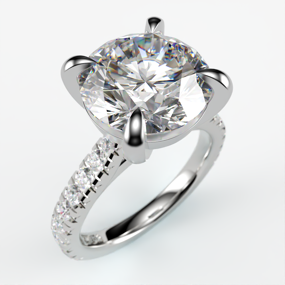 Diamond Cathedral with 3 Carat Round Lab Grown Diamond