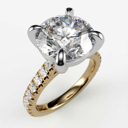 Diamond Cathedral with 3 Carat Round Lab Grown Diamond