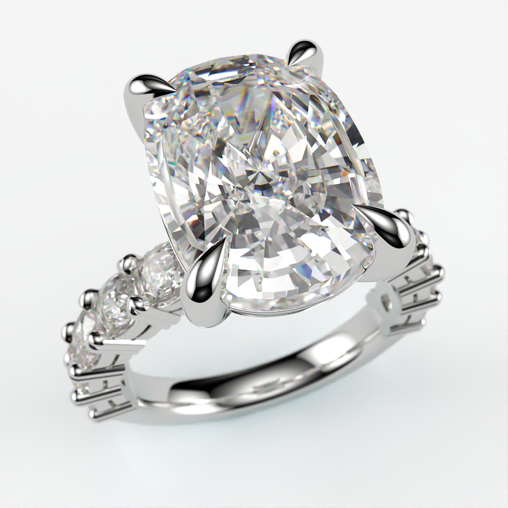 Statement Ring with 6.5 cttw Cushion Cut  Lab Grown Diamonds