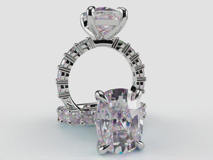 Statement Ring with 6.5 cttw Cushion Cut  Lab Grown Diamonds